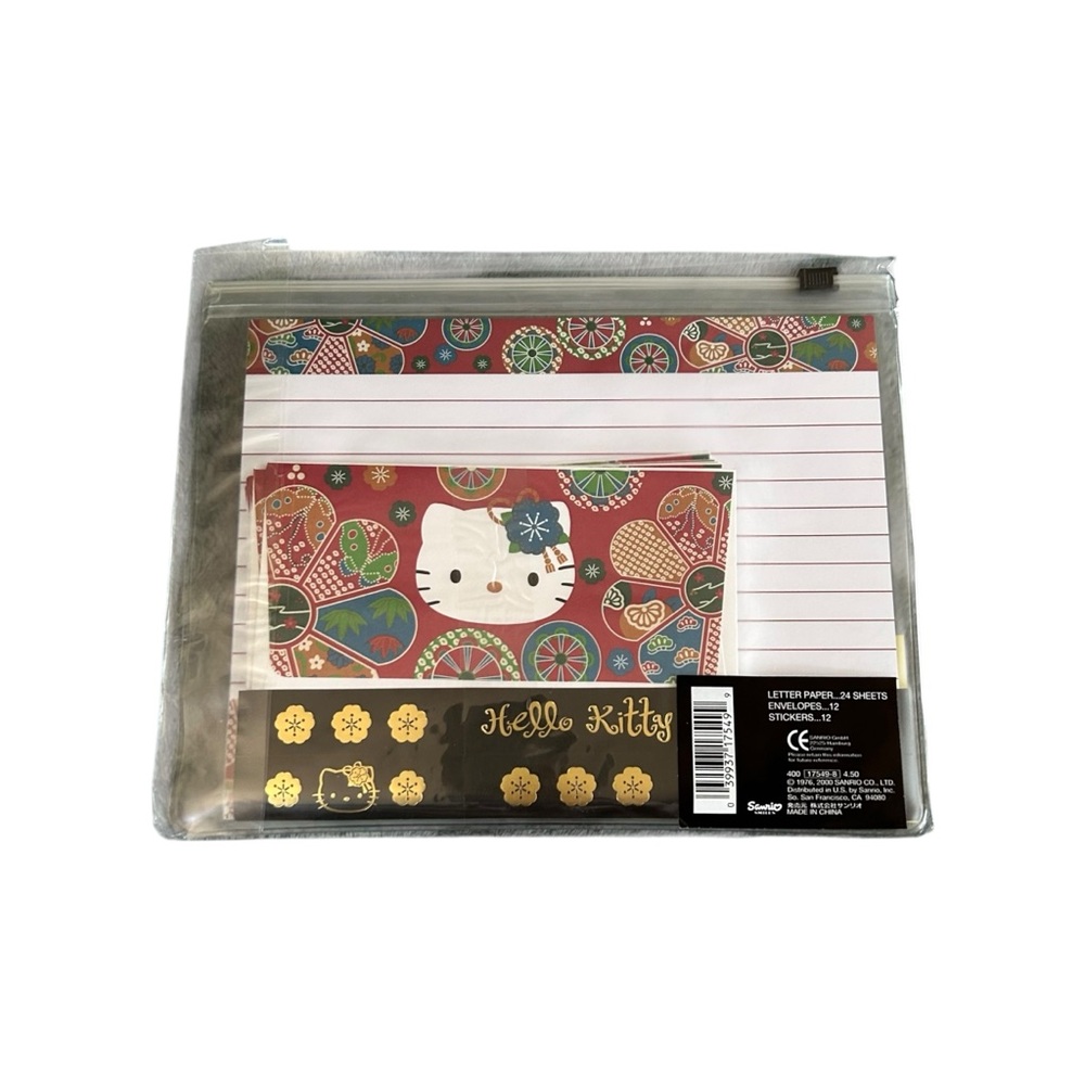 SALE VTG Y2K Hello Kitty Sanrio Japanese Pattern Stationary Set 2000 Kawaii NWT